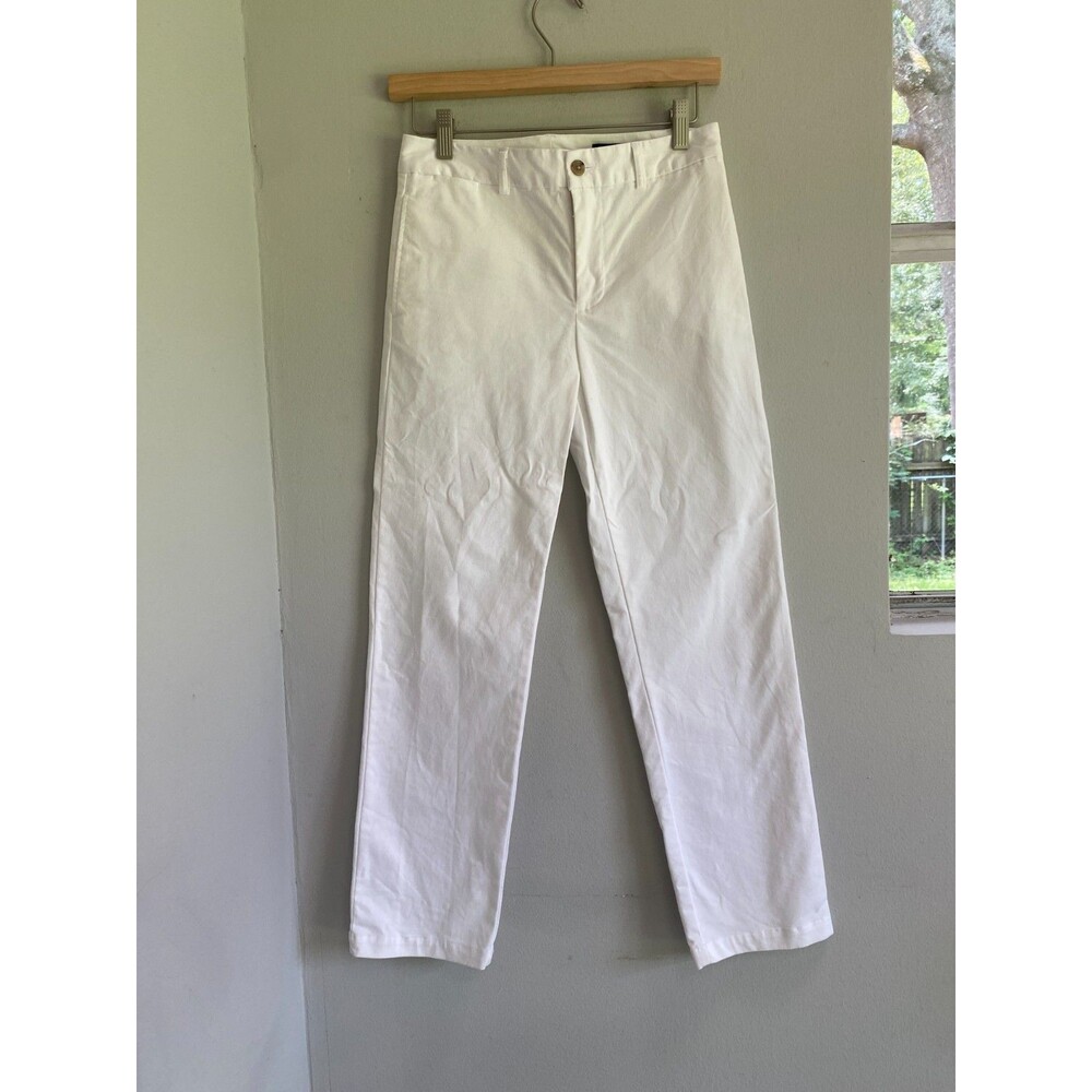 Polo Ralph Lauren Pants Boys 14 White Stretch Chino Flat Front Dress Casual